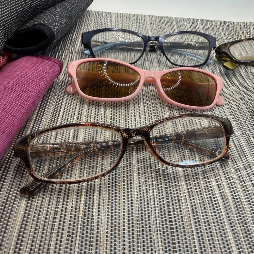 Foster Grant Reading Glasses Sunglasses Lot 6 Pairs Navy Tortoise Red Purple